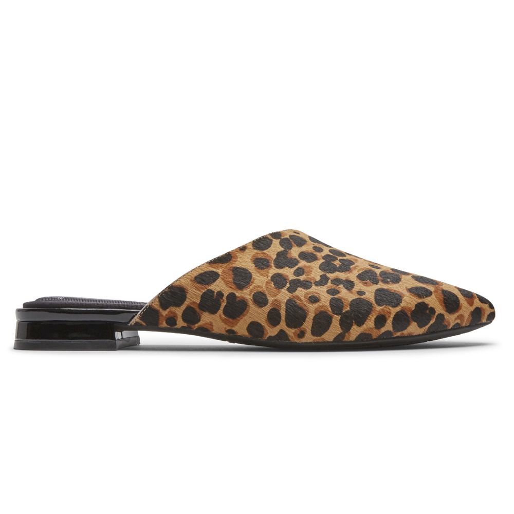 Rockport Total Motion Zuly Asymmetrical Mule - Womens Slides - Leopard - NZ (VSZ-703264)